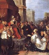 Frans Francken II Solomon and the Queen of Sheba oil painting reproduction